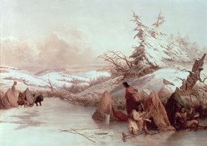 Spearing Fish in Winter